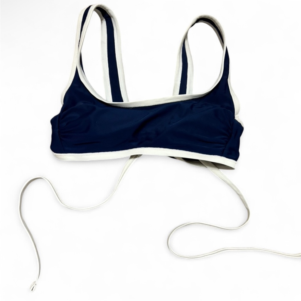 Shade & Shore Navy and White Bikini Top